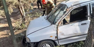 یک کشته و سه مصدوم در تصادف پراید با درخت
