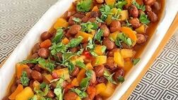 خوراک لوبیا سبز بدون گوشت