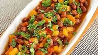 خوراک لوبیا سبز بدون گوشت