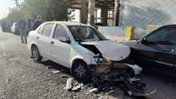 مصدومیت ۱۵ دانش آموز در تصادف ۳ سرویس مدارس
