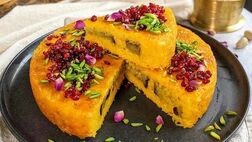 ته چین مرغ و بادمجان مجلسی