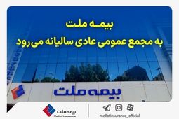 بیمه ملت به مجمع عمومی عادی سالیانه می‌رود
