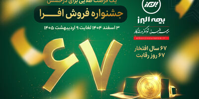 آغاز جشنواره فروش «افرا» در شصت وهفتمین سال فعالیت بیمه البرز
