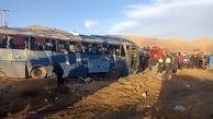 مصدوم شدن ۱۳ دانش‌آموز درتصادف مینی‌بوس مدرسه
