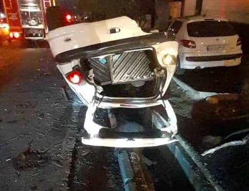 تصادف زنجیره‌ای در بزرگراه باقری تهران