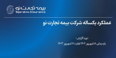 گزارش عملکرد یکساله بیمه تجارت نو
