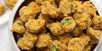 طرز تهیه بامیه سوخاری با سس مخصوص در ۷ مرحله
