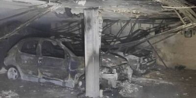 حریق در یک ساختمان چهار طبقه در بزرگراه رسالت
