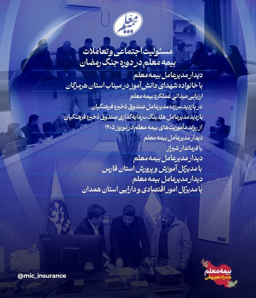 روایت مسئولیت اجتماعی بیمه معلم در نوروز ۱۴۰۵

