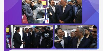 بازدید وزیر کار از غرفه بیمه ملت در نمایشگاه توانمندی‌های صادراتی جمهوری اسلامی ایران 