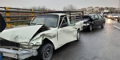 تصادف زنجیره‌ای در اتوبان قزوین به زنجان
