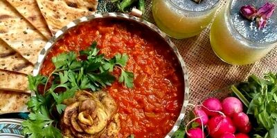 طرز تهیه خوراک خاویار بادمجان مجلسی با کمترین روغن
