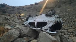 سقوط سواری کوییک به عمق ۱۰۰ متری دره در انتهای اتوبان خرازی تهران

