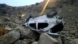 سقوط سواری کوییک به عمق ۱۰۰ متری دره در انتهای اتوبان خرازی تهران
