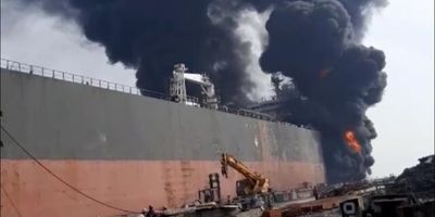 حریق انبار کفش در محدوده پل روشندلان تهران