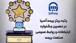 بیمه آسیا رتبه برتر ارتباطات و روابط عمومی صنعت بیمه را کسب کرد
