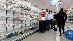 قفسه‌های فروشگاه‌ها در هلند از مواد غذایی خالی شد