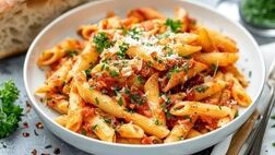 پاستا گوجه ای؛ طعم جدید پاستا بدون مرغ و گوشت
