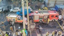 آتش سوزی در طبقه دوم یک ساختمان اداری در رودکی
