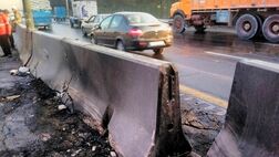 تصادف دو دستگاه خودرو سنگین در بزرگراه شهید هاشمی نژاد
