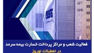 فعالیت شعب و مراکز پرداخت خسارت بیمه سرمد در تعطیلات نوروز