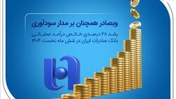 رشد ۶۸ درصدی خالص درآمد عملیاتی بانک صادرات ایران در شش ماه نخست ۱۴۰۴
