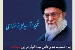 پیام تسلیت مدیرعامل بیمه کوثر در پی شهادت عبد واصل الهی و رهبر عالیقدر جهانی
