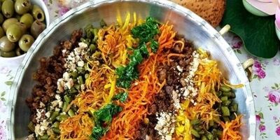 خوراک قفقازی با گوشت چرخ کرده