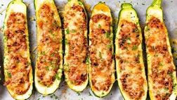 طرز تهیه کدو سبز شکم پر با گوشت چرخ کرده و پنیر پیتزا
