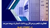 فعالیت شعب و مراکز پرداخت خسارت بیمه سرمد در تعطیلات نوروز
