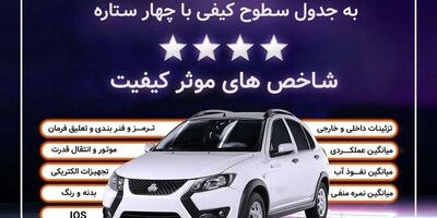 کوییک.اس با چهارستاره وارد جدول کیفی خودروهای داخلی شد