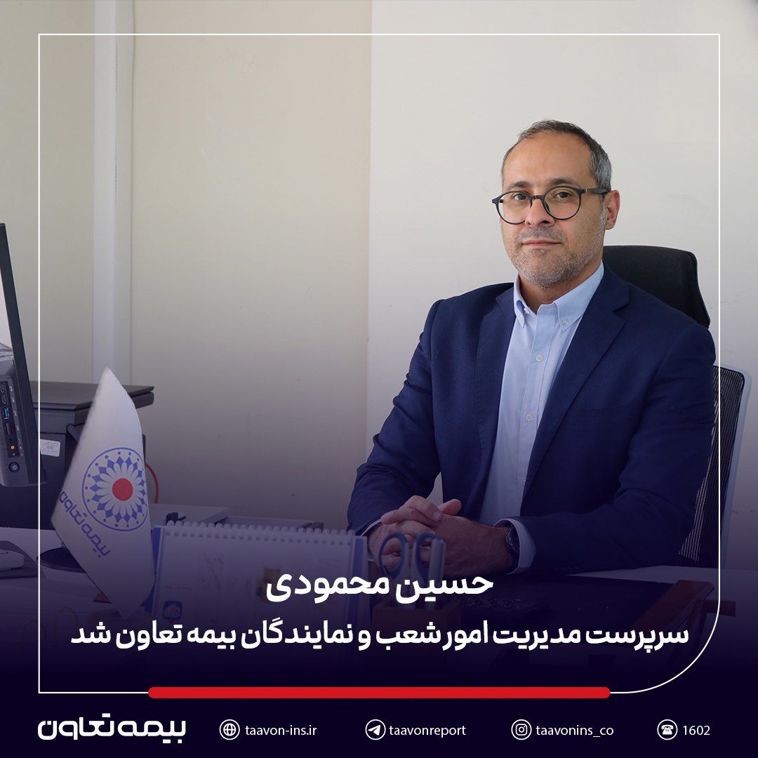 حسین محمودی سرپرست مدیریت امور شعب و نمایندگان بیمه تعاون شد
