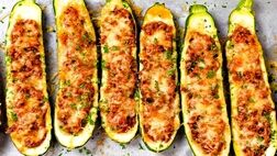 طرز تهیه کدو سبز شکم پر با گوشت چرخ کرده و پنیر پیتزا

