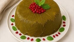 کیک دلمه برگ مو؛ غذای شیک و خوشمزه بدون پیچیدن برگ دلمه
