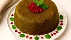 کیک دلمه برگ مو؛ غذای شیک و خوشمزه بدون پیچیدن برگ دلمه
