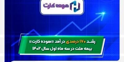 رشد ۱۷۰ درصدی درآمد «هوده کارت» بیمه ملت در سه ماه سال ۱۴۰۲
