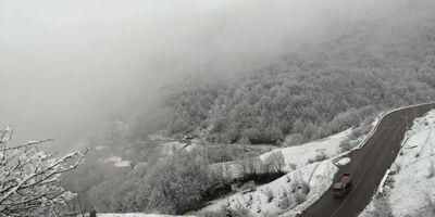 زمستان برفی در گردنه حیران + عکس