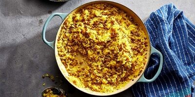 چطور بدون گوشت عدس پلو بپزیم ؟ 