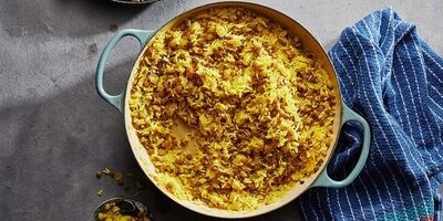 چطور بدون گوشت عدس پلو بپزیم ؟ 