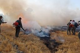 ۷۰ هکتار از مراتع باغان خراسان شمالی طعمه آتش شد