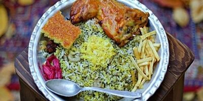 طرز تهیه سبزی پلو مجلسی با مرغ، مرحله به مرحله