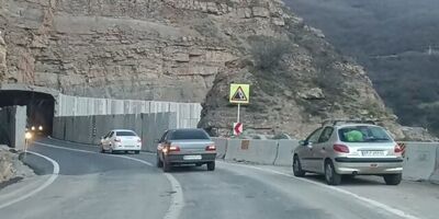 بازگشایی جاده چالوس پس از ریزش سنگ