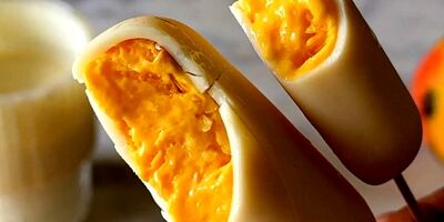 بستنی مگنوم انبه و نارگیل؛ بدون ثعلب در خانه درست کنید
